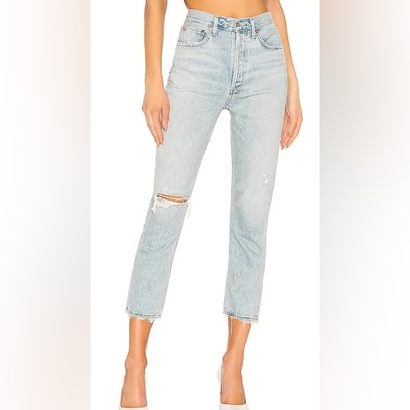 AGOLDE Riley High Rise Straight Crop in Shatter (Fits like size 23-24) - Picture 2 of 9